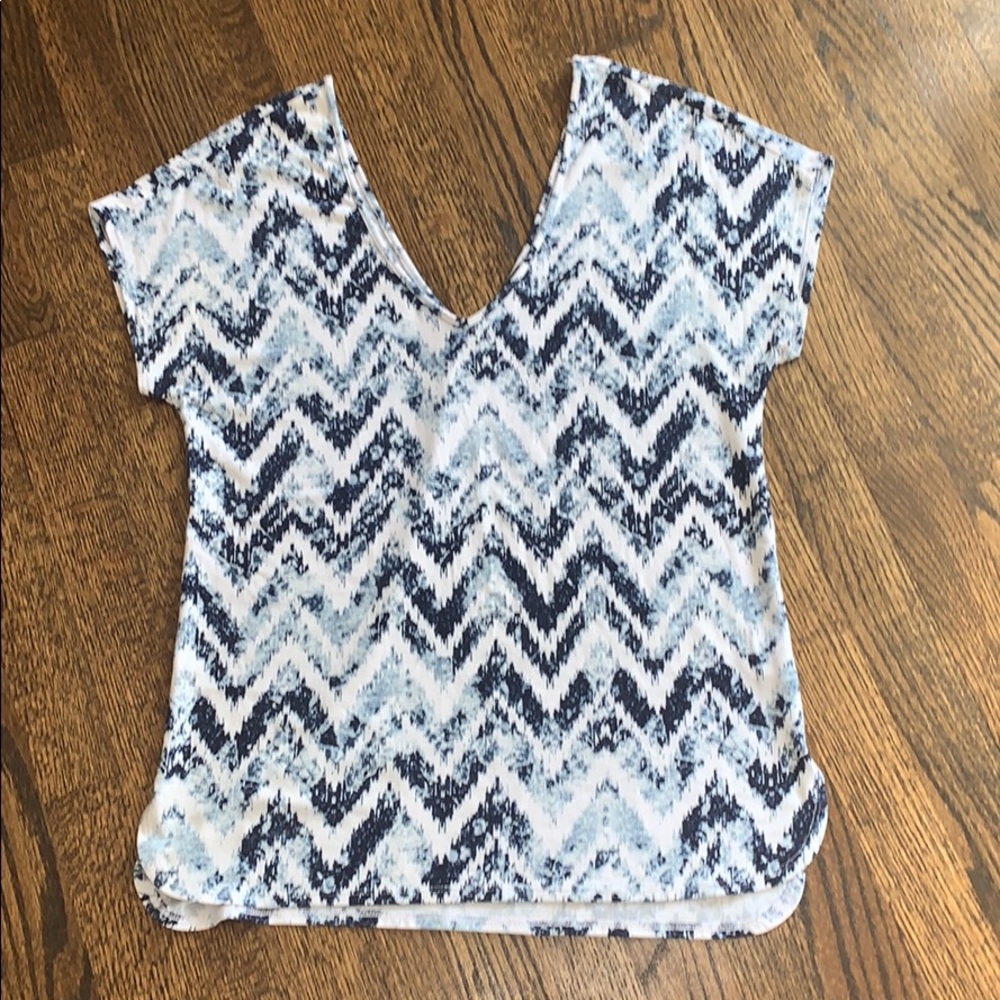 Tart Blue and White Tee Shirt